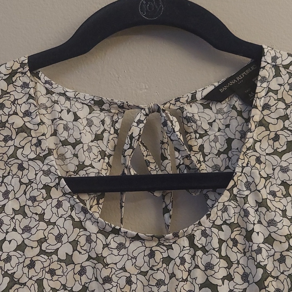 BANANA REPUBLIC FACTORY Floral Open Back A-Line Dress - Picture 6 of 12